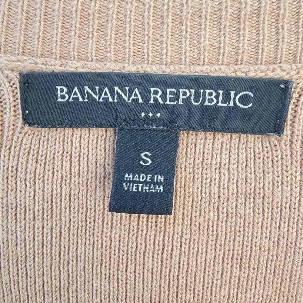 Banana Republic Long Open Front Cardigan in Camel - Picture 2 of 11